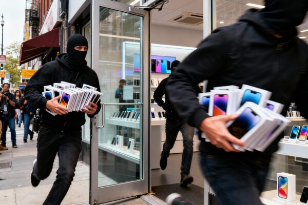 Dieven vluchten met iphones uit winkel