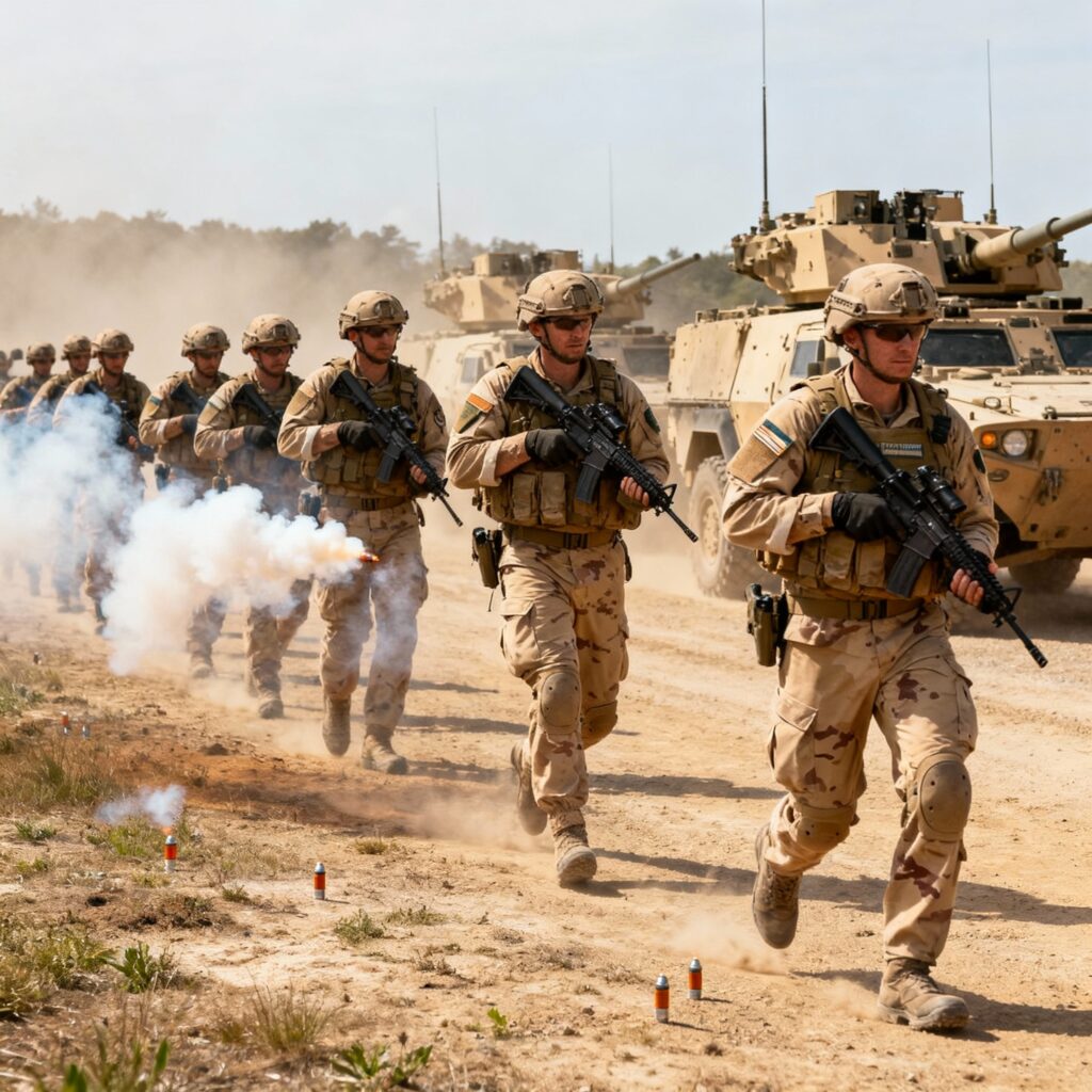 Koninklijke landmacht voert militaire oefening uit in wijchen