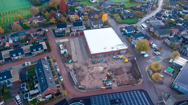 Wijchen nieuwbouw met woningen in aanbouw aan de rand van een nieuwe wijk nabij het centrum